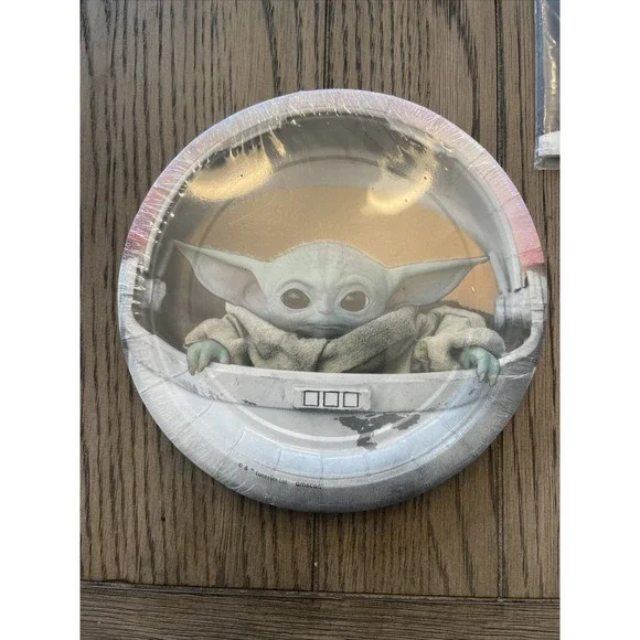 star wars baby yoda mandalorian birthday supply set, Table Cover